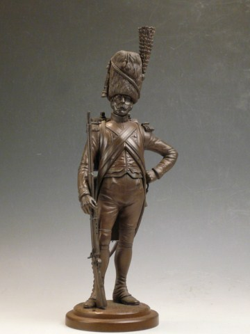 CHASSEUR A PIED RESINE BRONZE